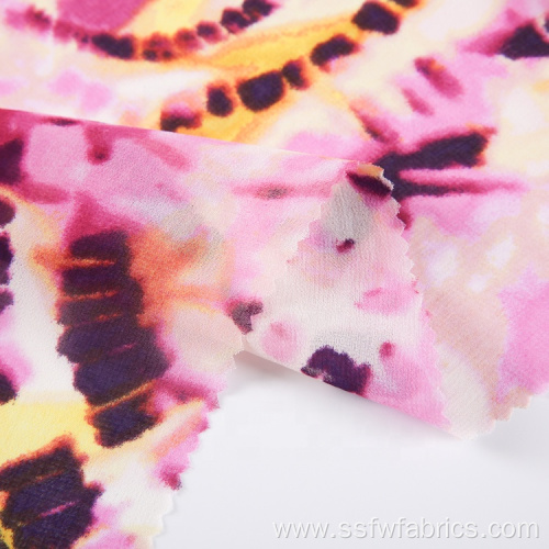 Big Flower Print Chiffon Popular Polyester Fabric